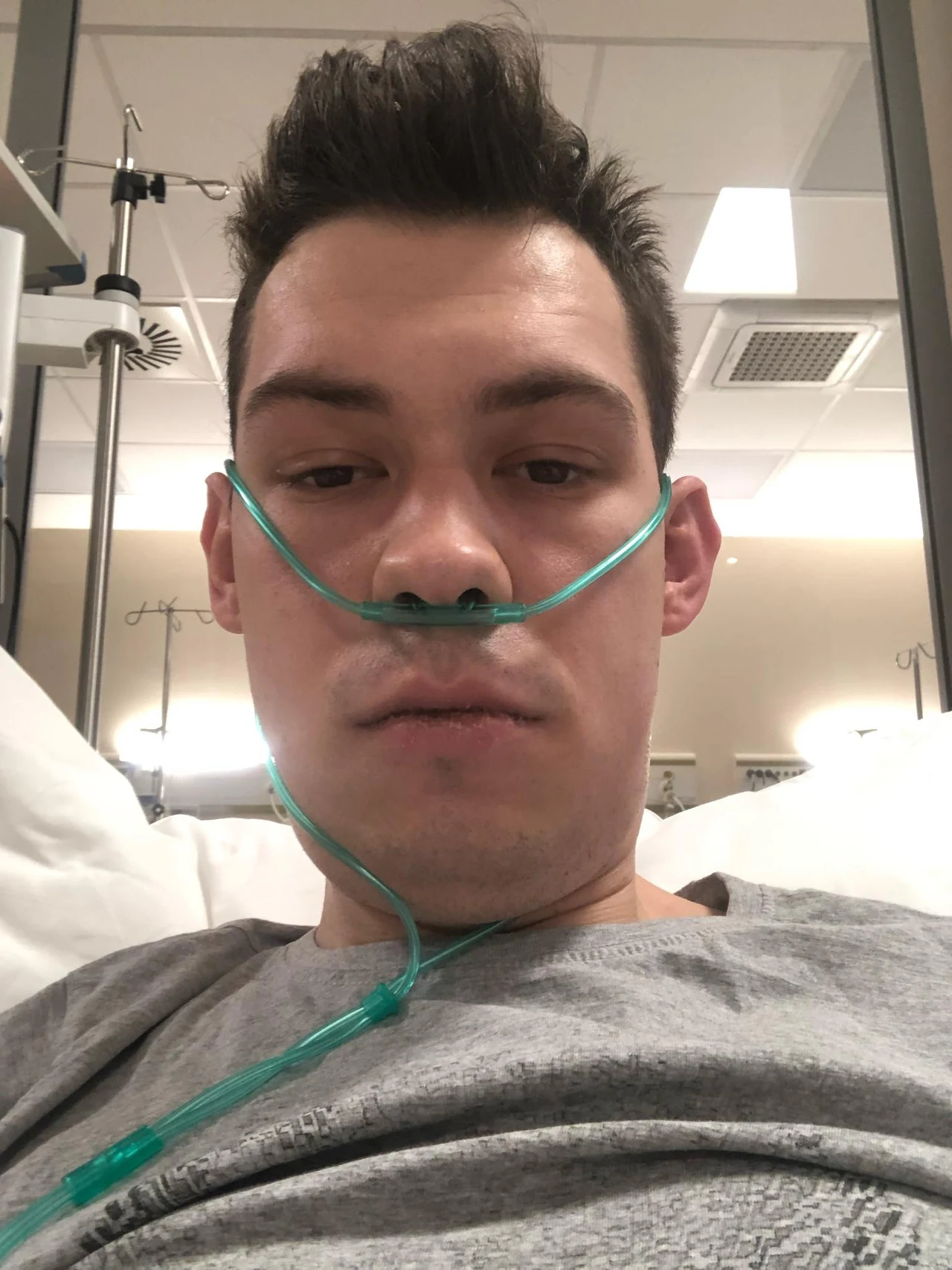 Tomek podczas pobytu w szpitalu