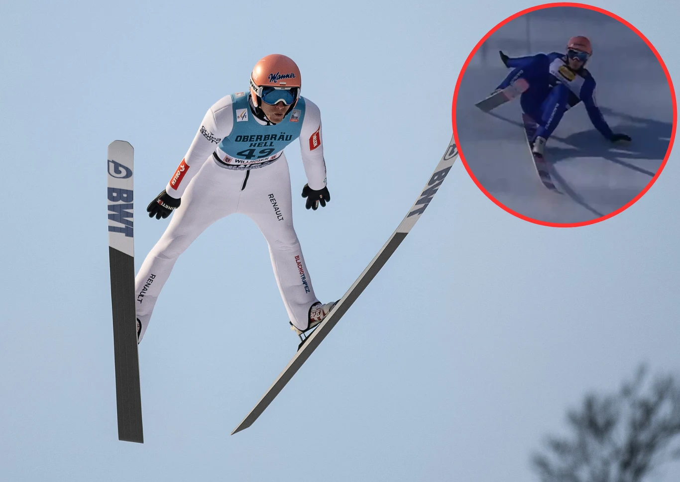 Dawid Kubacki upadł podczas kwalifikacji w Oberstdorfie Dawid Kubacki upadł podczas kwalifikacji w Oberstdorfie