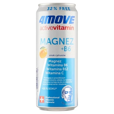 4Move Active Vitamin Gazowany napój smak cytrusów 330 ml - 2