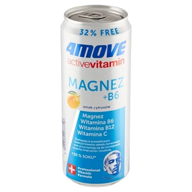 4Move Active Vitamin Gazowany napój smak cytrusów 330 ml - 1