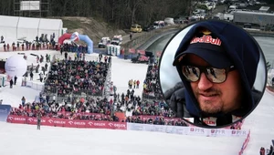 Adam Małysz, prezes PZN (w ramce), z podziwem przyglądał się temu, co działo się w czasie PŚ w snowboardzie