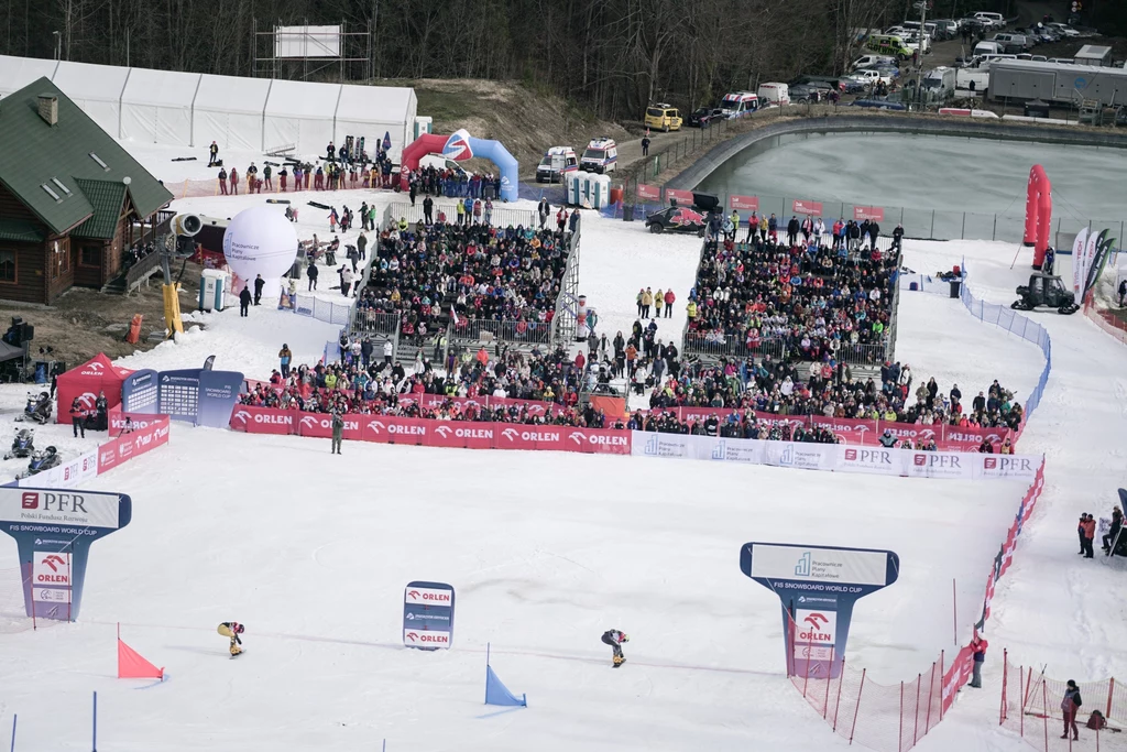 Kibicie dopisali w czasie zawodów Pucharu Świata w snowboardzie w Krynicy-Zdroju