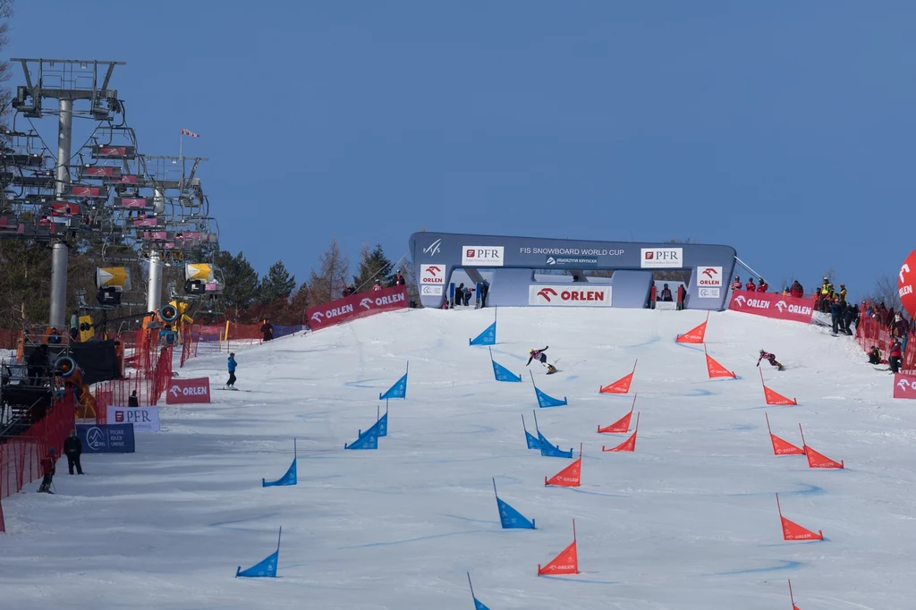 Trasa PŚ w snowboardzie na Jaworzynie Krynickiej w Krynicy-Zdroju Trasa PŚ w snowboardzie na Jaworzynie Krynickiej w Krynicy-Zdroju