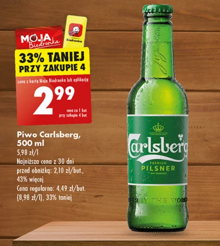 Carlsberg Pilsner Piwo bezalkoholowe 500 ml