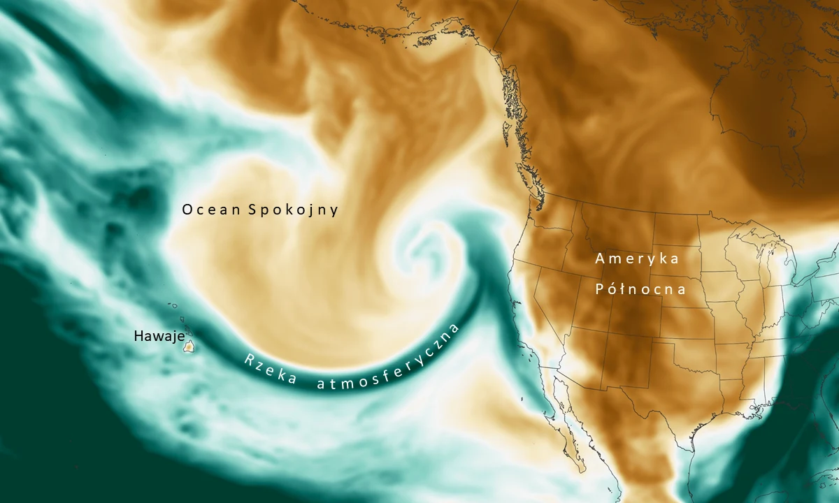 Wygląd rzeki atosferycznej