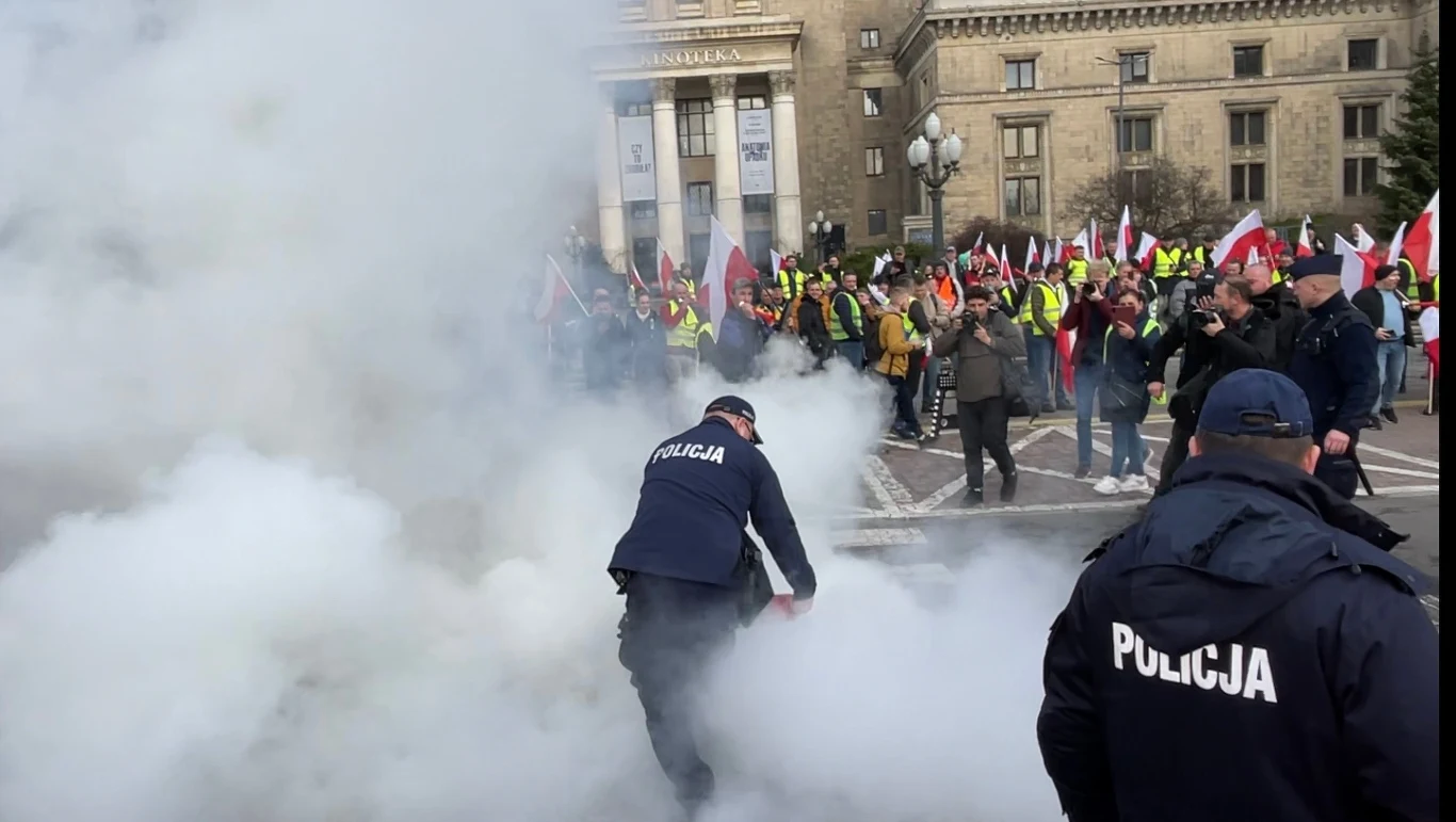Protest rolników w Warszawie Protest rolników w Warszawie