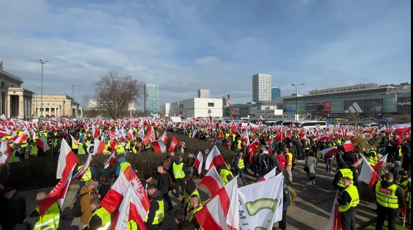 Protest rolników w Warszawie Protest rolników w Warszawie