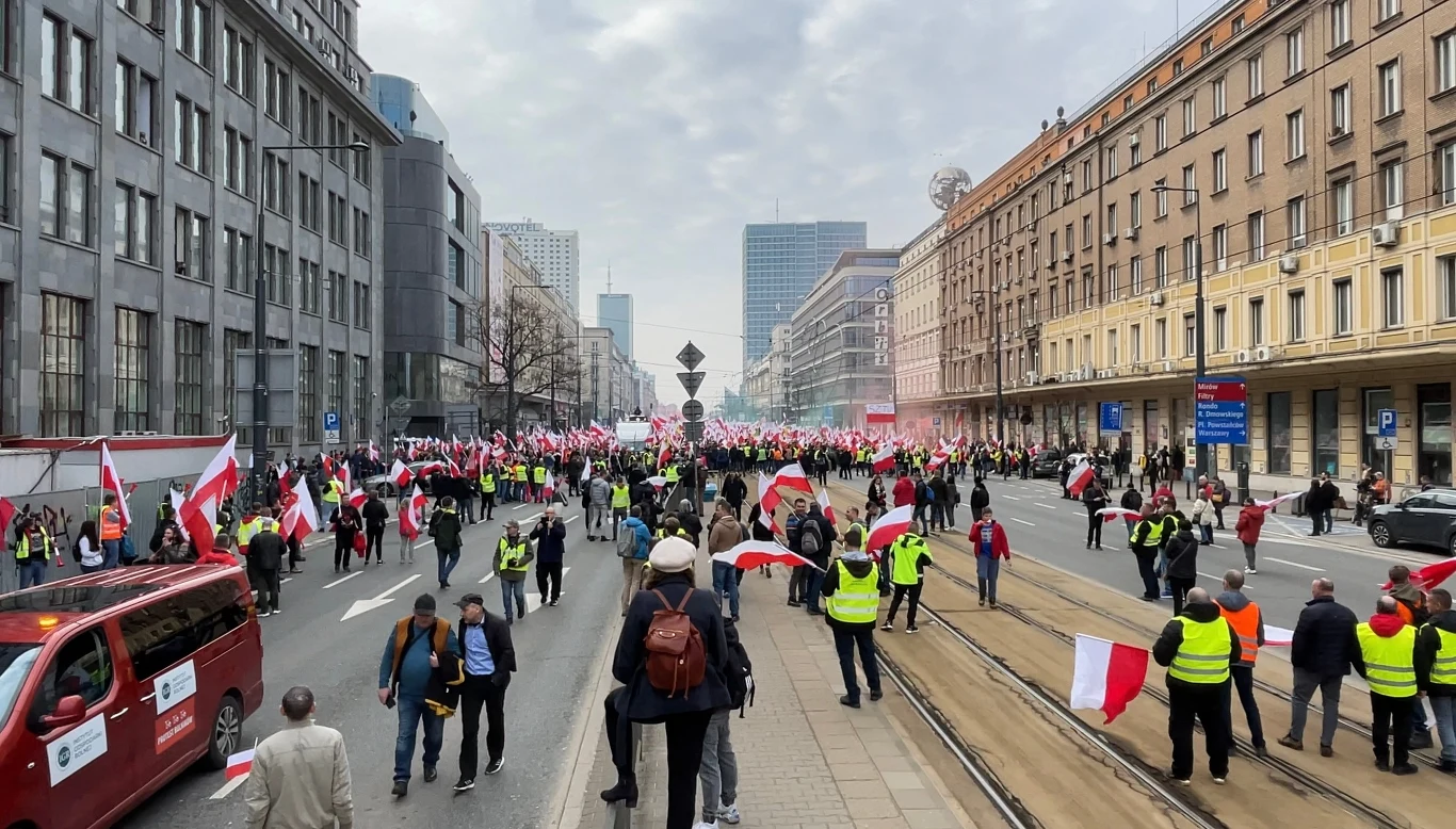 - Około 10. tys. rolników na marszu w stolicy - przekazał Rafał Trzaskowski - Około 10. tys. rolników na marszu w stolicy - przekazał Rafał Trzaskowski