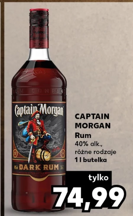 Captain Morgan Dark Rum 1000 ml