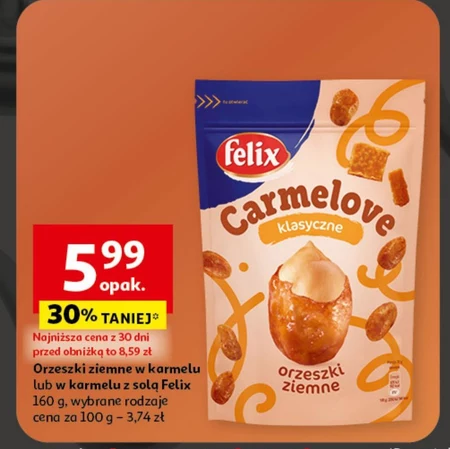 Felix Carmelove Orzeszki ziemne w karmelu klasyczne 160 g
