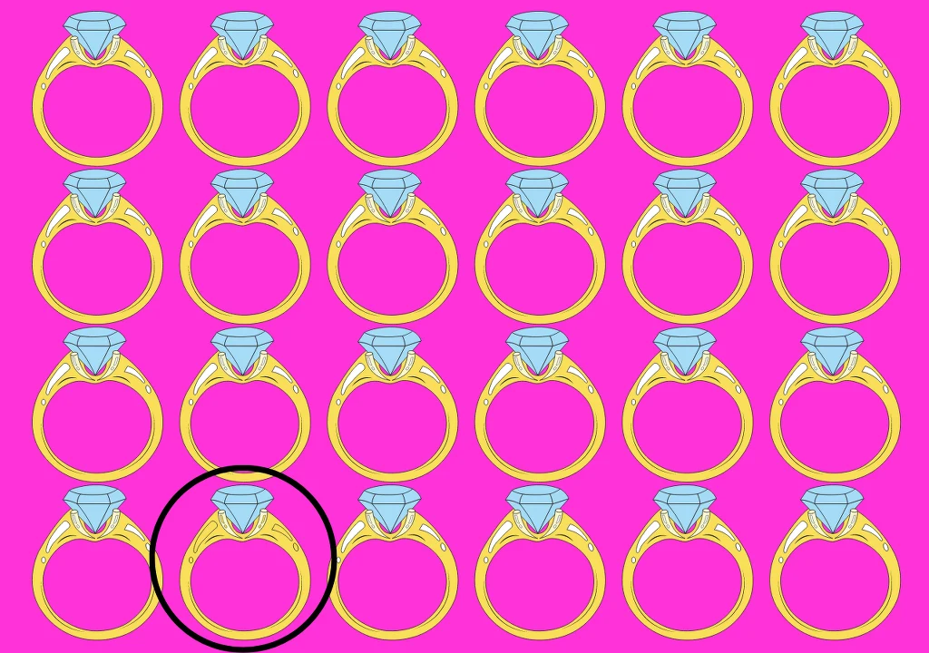 Test na spostrzegawczość. Rozwiązanie zagadki. Pierścionek z diamentem