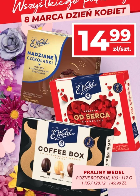 E. Wedel Nadziane czekoladki mleczne z czekoladowym nadzieniem 114 g