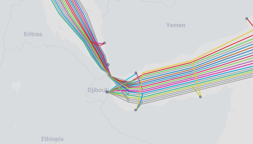 Jemen jest strategicznie położony, jeśli chodzi o podmorskie kable internetowe