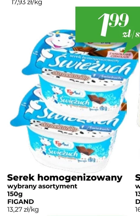 FigAnd Świeżuch Serek homogenizowany o smaku waniliowym150 g