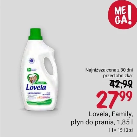 Lovela Family Hipoalergiczny płyn do prania do bieli 1,85 l (28 prań)