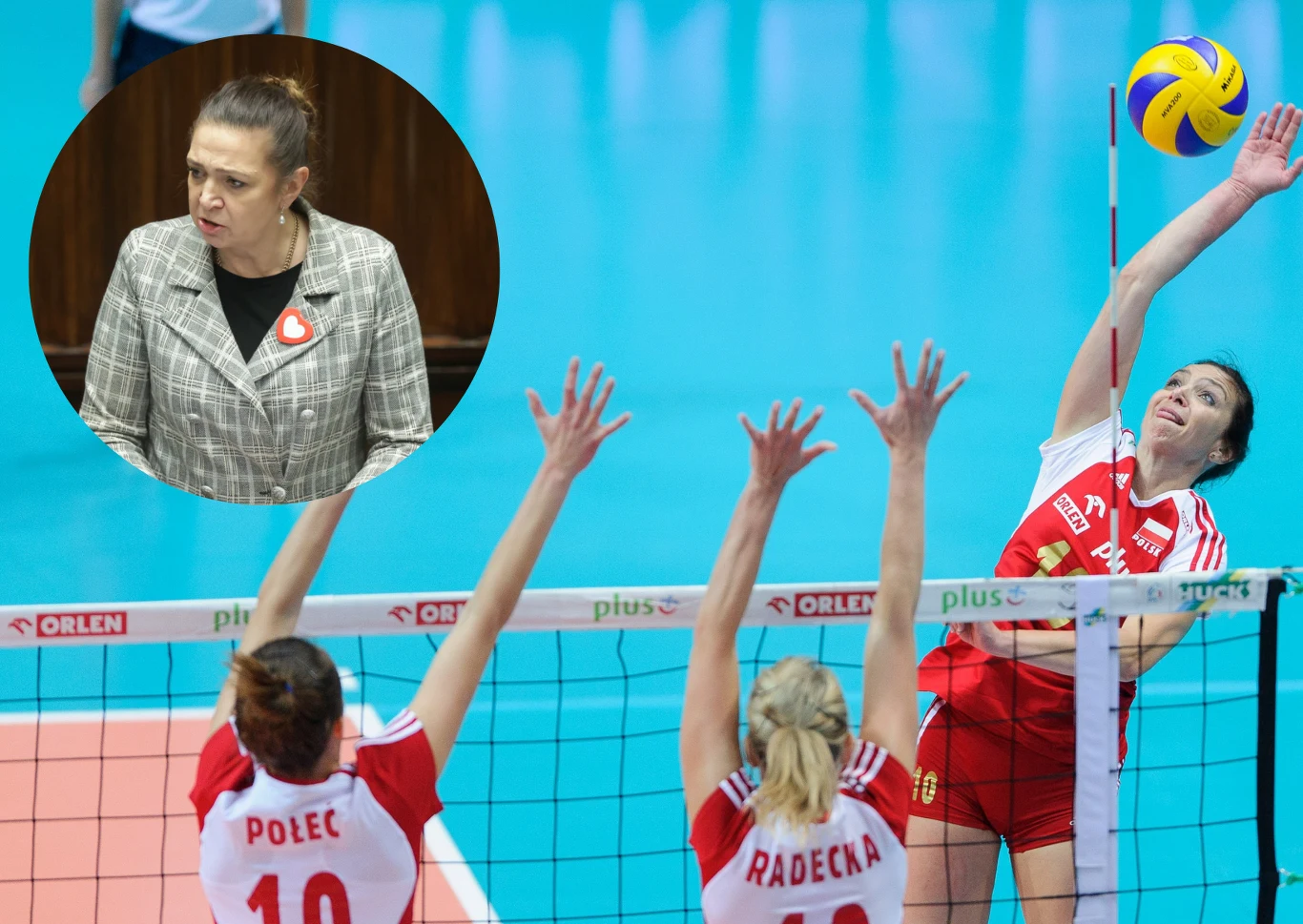 Małgoarza Niemczyk na boisku i w parlamencie