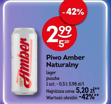 Amber Naturalny Piwo jasne 500 ml