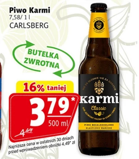 Karmi Classic Piwo ciemne bezalkoholowe 500 ml