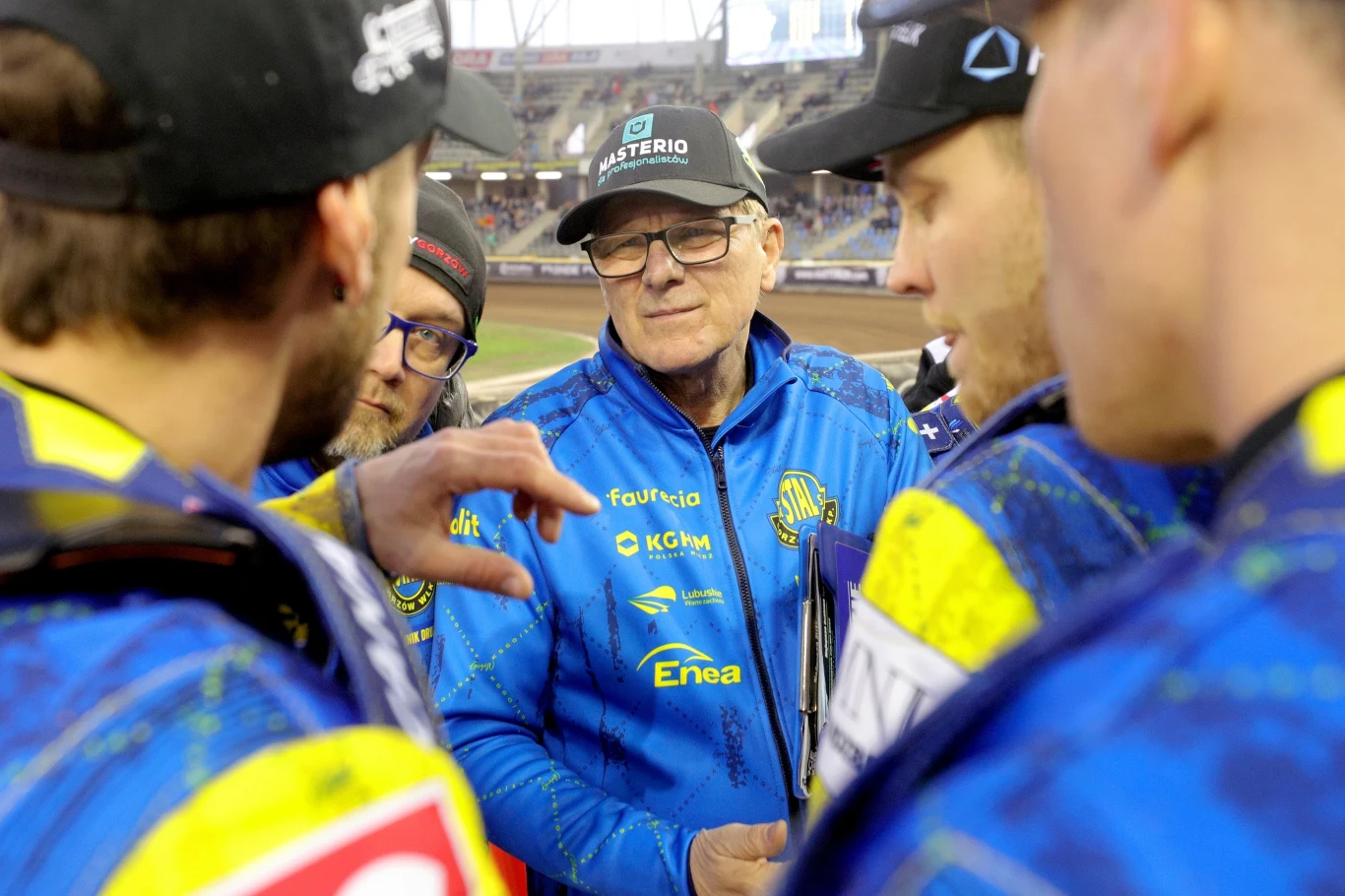 Stanisław Chomski ze sztabem. Stanisław Chomski ze sztabem.