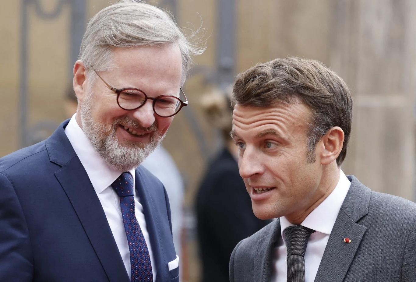 Petr Fiala i Emmanuel Macron Petr Fiala i Emmanuel Macron