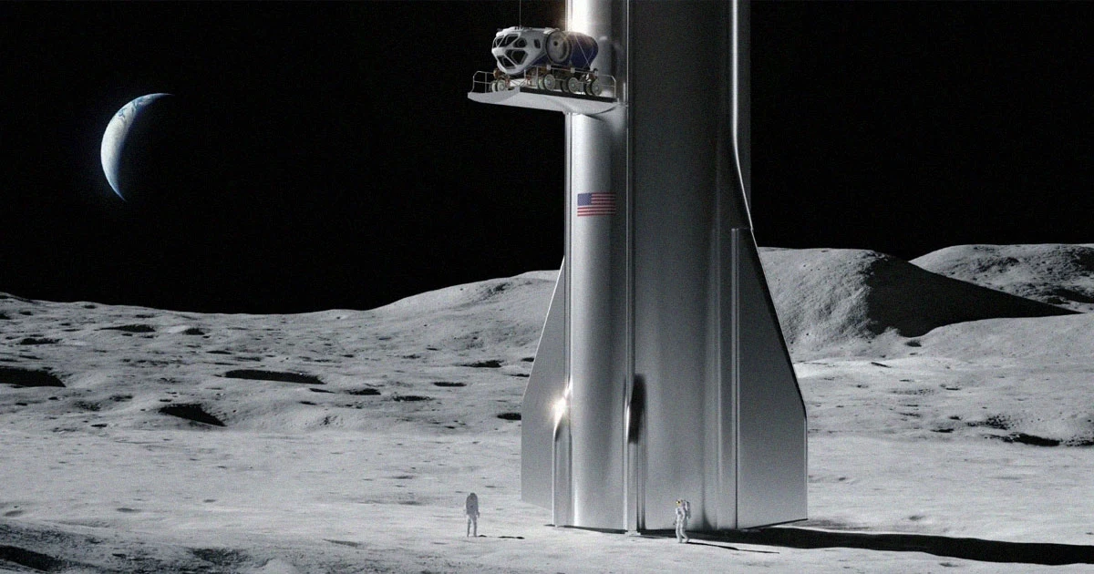 Starship firmy SpaceX został wybrany przez NASA w roli lądownika na Księżyc. Starship firmy SpaceX został wybrany przez NASA w roli lądownika na Księżyc.