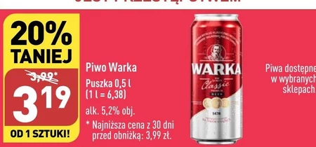 Warka Classic Piwo jasne 500 ml