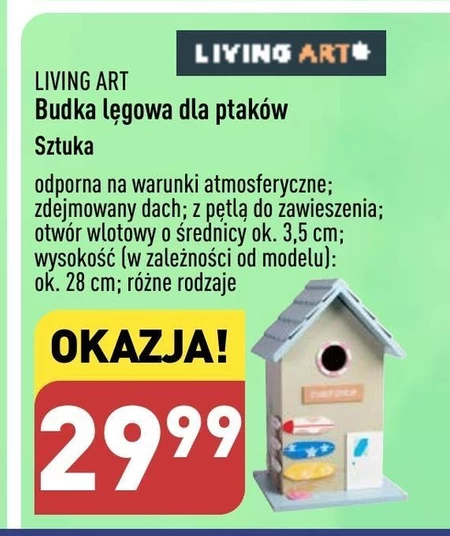 Budka lęgowa dla ptaków Living Art