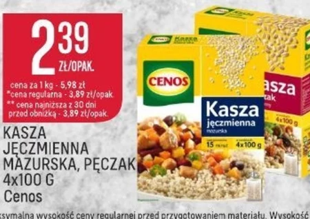 Cenos Kasza jęczmienna mazurska 400 g (4 x 100 g)