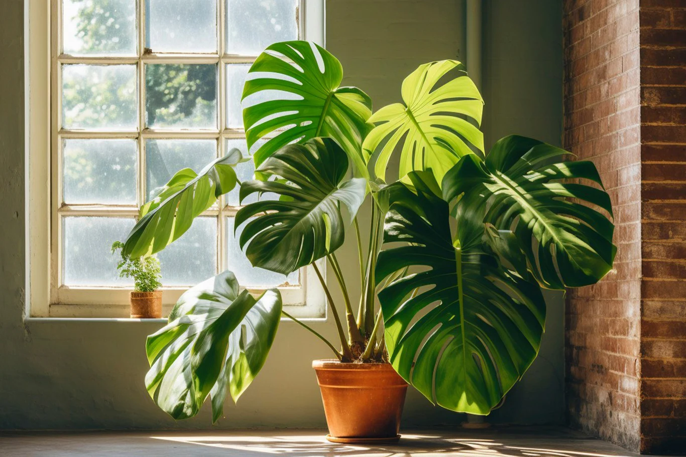 Już w marcu możemy przestawić monsterę bliżej okna. 