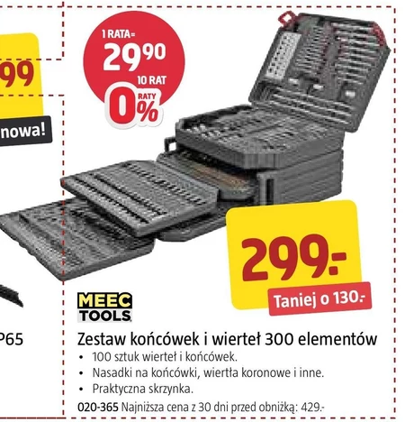 Zestaw wierteł Meec Tools