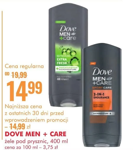 Dove Men plus Care Extra Fresh Żel pod prysznic 400 ml