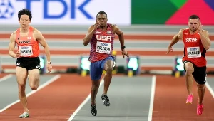 Christian Coleman (w środku)