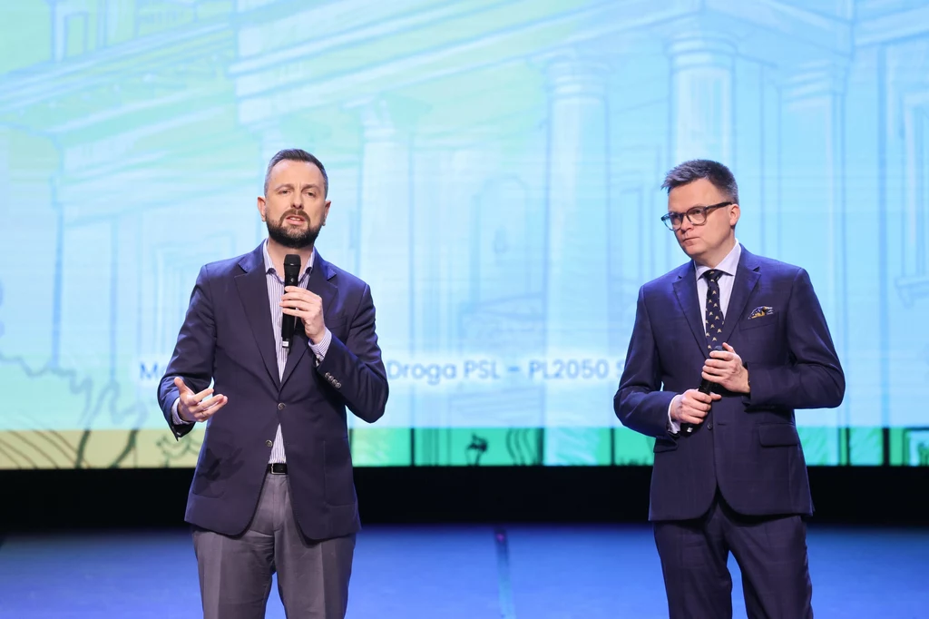Szymon Hołownia i Wladysław Kosiniak-Kamysz podczas sobotniej konwencji samorządowej