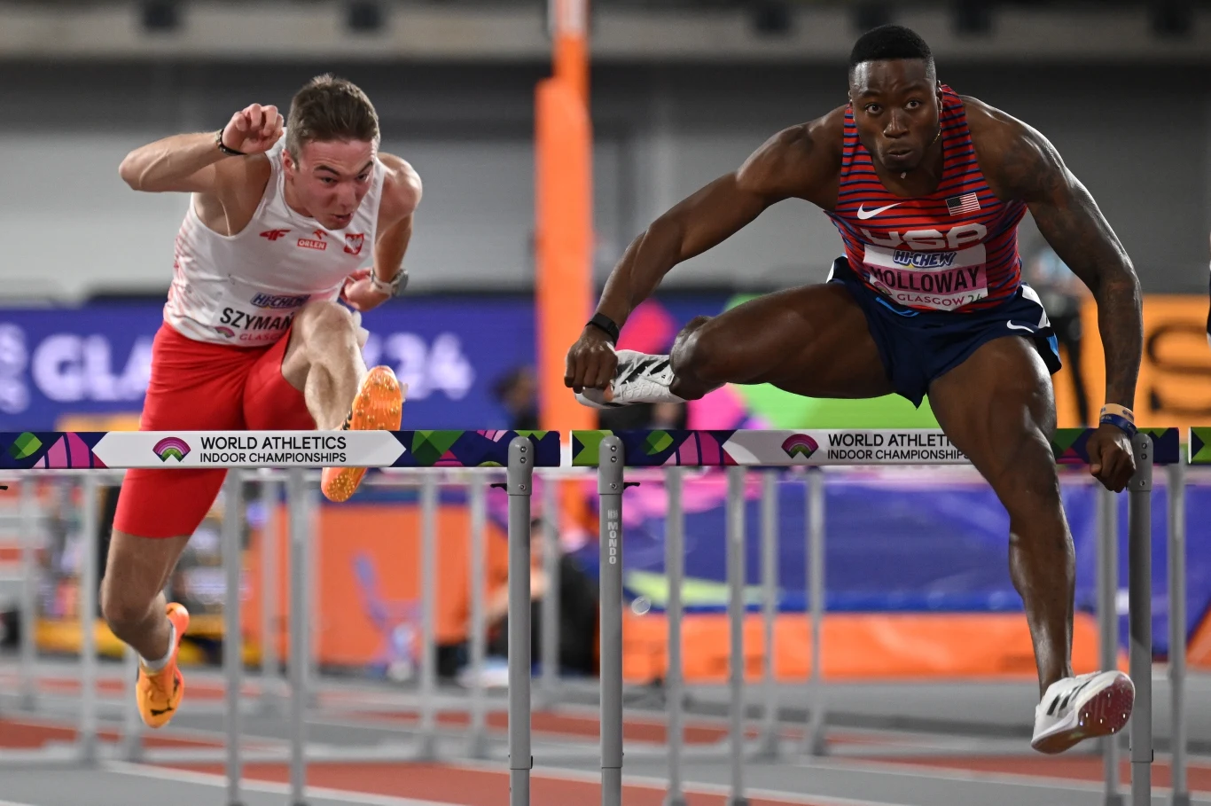 Jakub Szymański (po lewej) i Grant Holloway