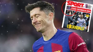 Robert Lewandowski podczas meczu FC Barcelona. Ekipa mistrza Hiszpanii może nieco zmniejszyć stratę do Realu Madryt