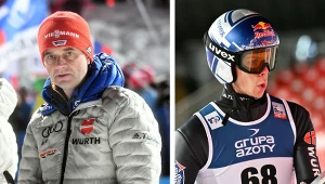 Skoki narciarskie. Trener niemieckiej kadry - i były trener Polaków - Stefan Horngacher oraz jego podopieczny Andreas Wellinger