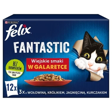 Felix Fantastic Karma dla kotów wiejskie smaki w galaretce 1,02 kg (12 x 85 g) - 2