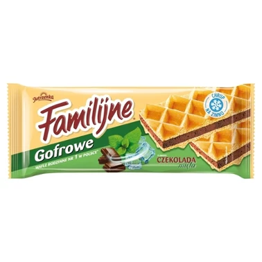 Familijne Gofrowe wafle o smaku czekolada mięta 140 g - 0