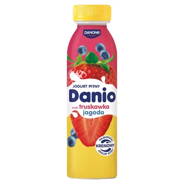 Danio Jogurt pitny smak truskawka jagoda 270 g  - 1
