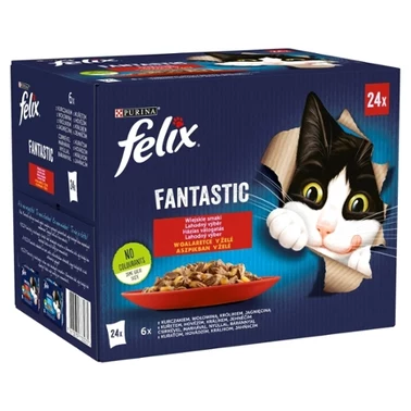 Felix Fantastic Karma dla kotów wiejskie smaki w galaretce 2,04 kg (24 x 85 g) - 2
