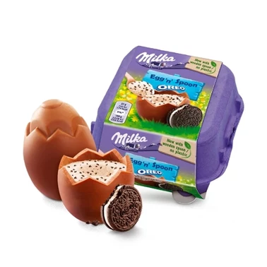 Milka Egg 'n' Spoon Oreo Czekolada mleczna 128 g (4 x 32 g) - 0