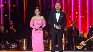 Paulina Sykut-Jeżyna i Krzysztof Ibisz w pierwszym odcinku 14. edycji "Tańca z gwiazdami"