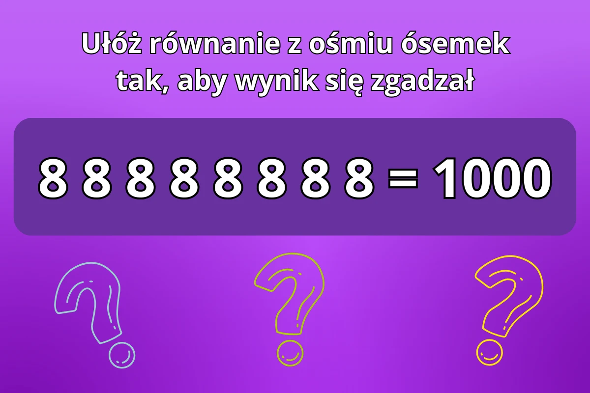 Tylko największy bystrzak rozwiąże to ćwiczenie w 10 sekund Tylko największy bystrzak rozwiąże to ćwiczenie w 10 sekund