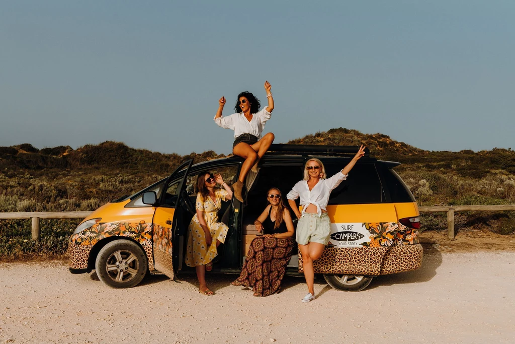 Girls in the van