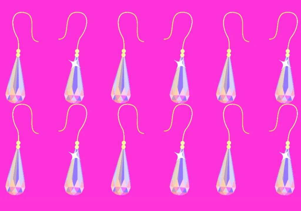 Test na spostrzegawczość. Kolczyki z diamentami