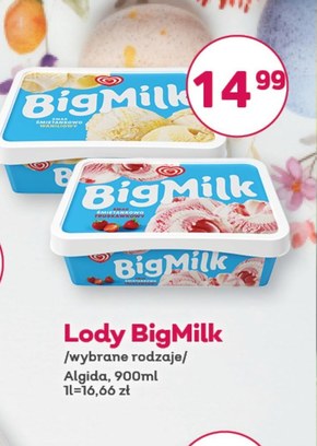 Big Milk Lody bakalia 1000 ml niska cena