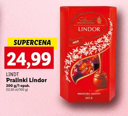 Lindt Lindor Praliny z czekolady mlecznej 200 g