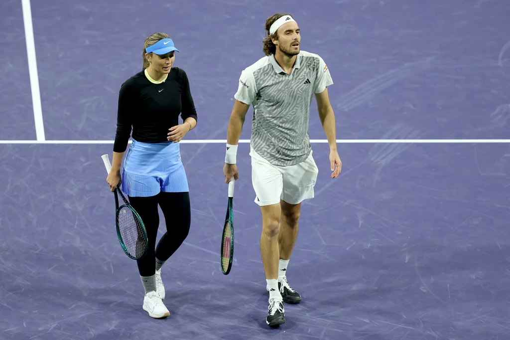 Paula Badosa i Stefanos Tsitsipas podczas Pucharu Eisenhowera Paula Badosa i Stefanos Tsitsipas podczas Pucharu Eisenhowera