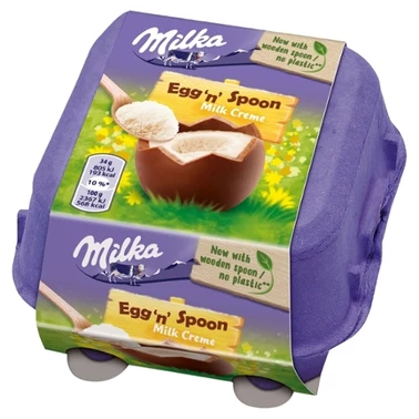 Milka Egg 'n' Spoon Milk Creme Czekolada mleczna 136 g (4 x 34 g) - 2