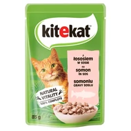 Kitekat Mokra karma dla dorosłych kotów z łososiem w sosie 85 g